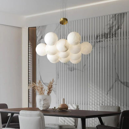 Alabaster Global Ceiling Chandelier