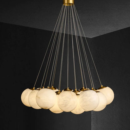 Alabaster Global Ceiling Chandelier