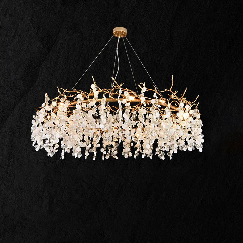 Cathy Round Circle Fortune Tree Round Branch Chandelier