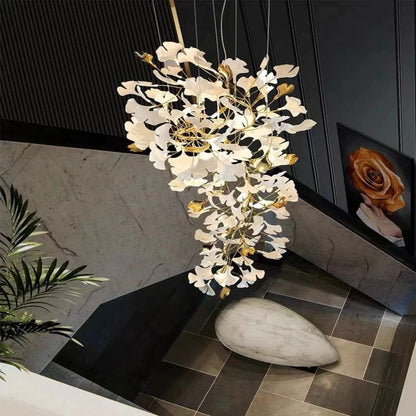 Ceramic Ginkgo Modern Chandelier