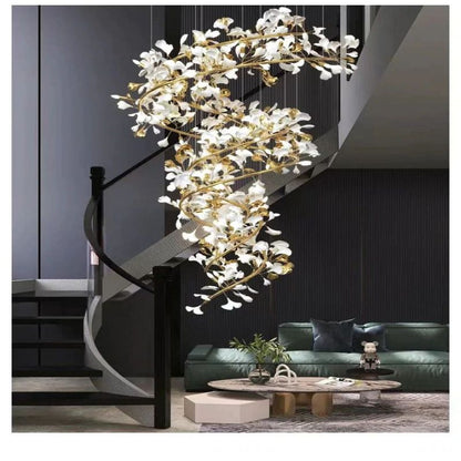 Ceramic Ginkgo Modern Chandelier