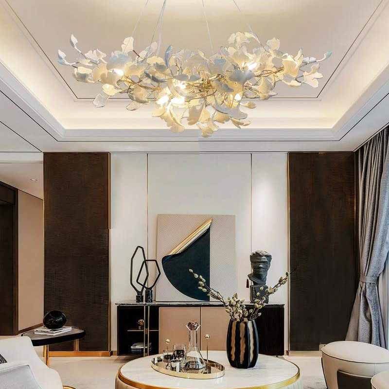 Ceramic Ginkgo Modern Chandelier