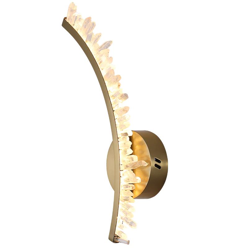 Gina Rock Crystal Bracket Wall Sconce