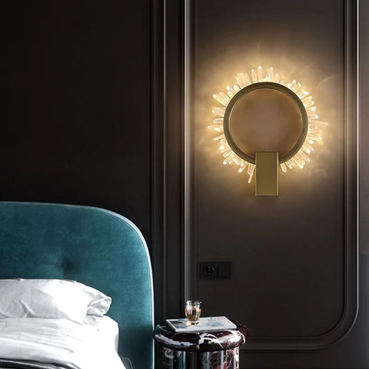 Gina Rock Crystal Ring Wall Sconce