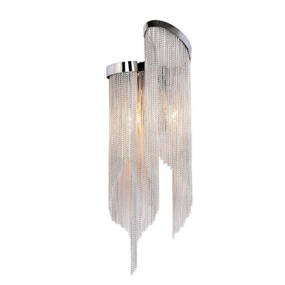 Fiona Aluminum Chain Tassel Wall Sconce